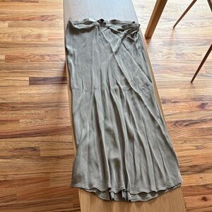 Silk Midi Skirt